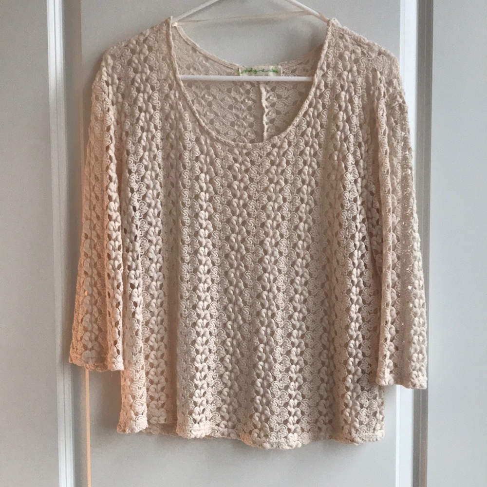 Urban Outfitters Crochet Top in Cream Medium